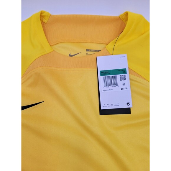 NWT Nike Dri-Fit Soccer Goal Keeper Jersey Yellow Womens XLarge DH8349-719 - Picture 3 of 5